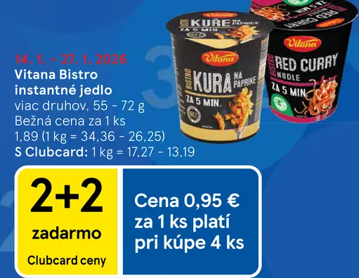 Vitana Bistro Instantné jedlo