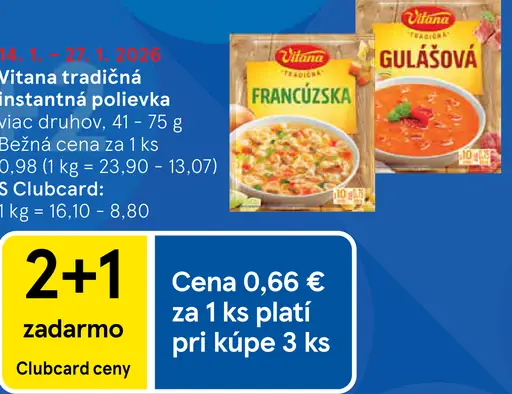 Vitana tradičná instantná polievka