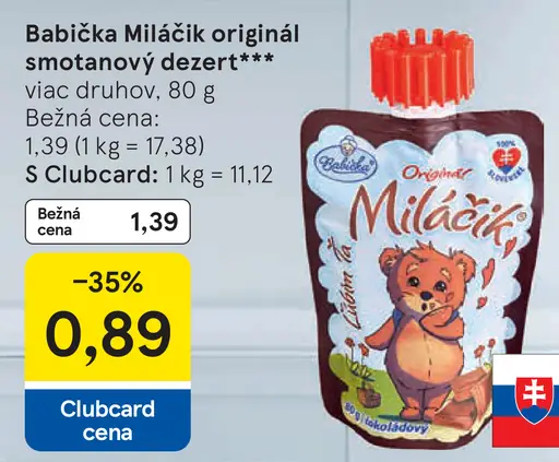 Babička Miláčik originál smotanový dezert