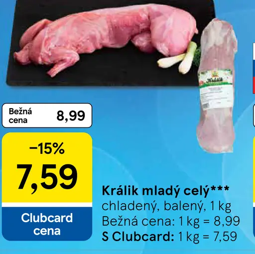 Králik mladý celý chladený, balený
