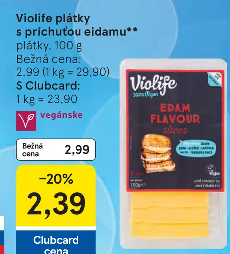 Violife plátky s príchuťou Edamu