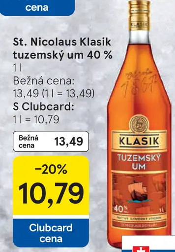 St. Nicolaus Klasik Tuzemský um 40%