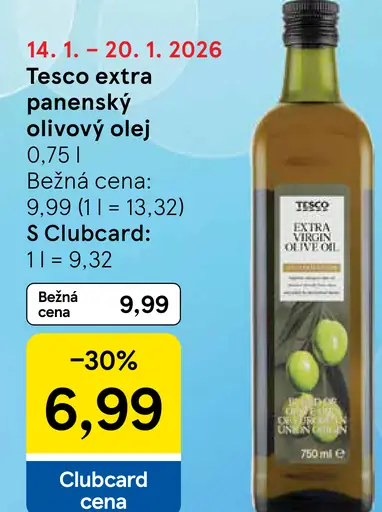 Tesco extra panenský olivový olej