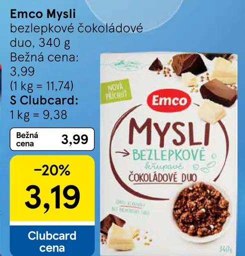 Emco Mysli bezlepkové čokoládové duo