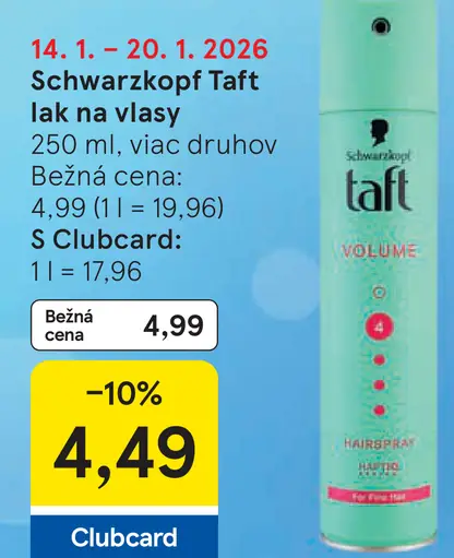 Schwarzkopf Taft lak na vlasy