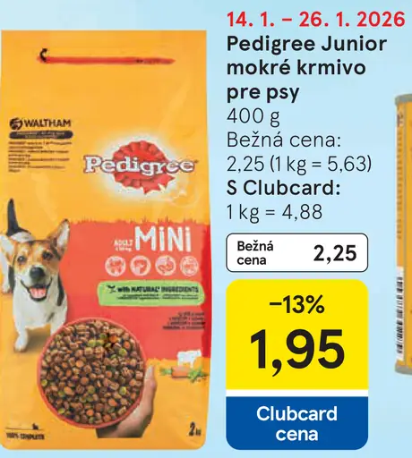 Pedigree Junior mokré krmivo pre psy