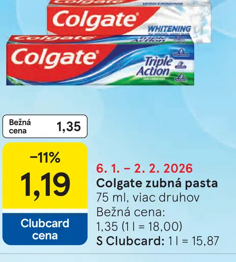 Colgate Zubná pasta
