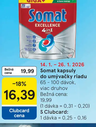 Somat kapsuly do umývačky riadu