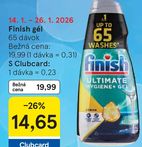Finish ULTIMATE gél do umývačky riadu