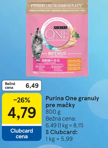 Purina One granuly pre mačky