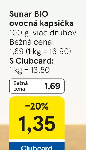 Sunar BIO ovocná kapsička