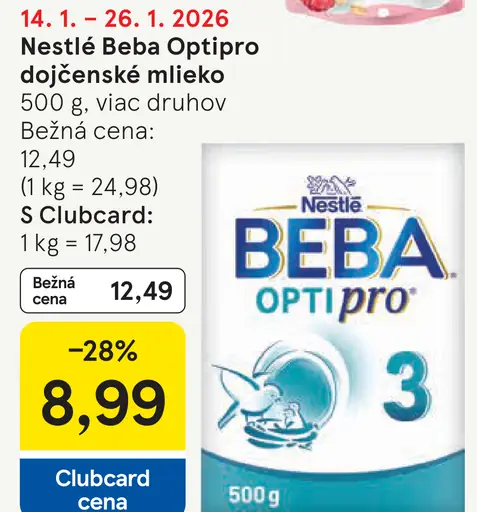Nestlé Beba dojčenské mlieko