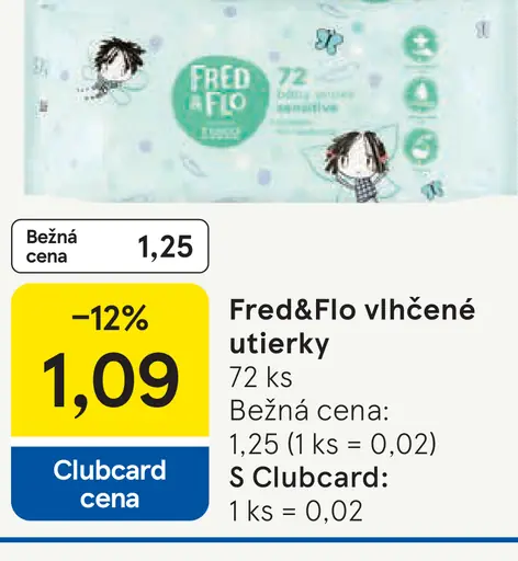 Fred&Flo vlhčené utierky