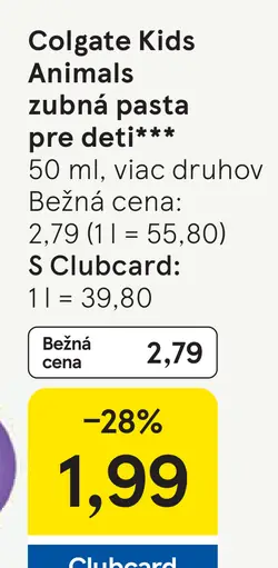 Colgate Kids Animals zubná pasta pre deti