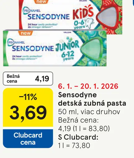 Sensodyne Junior detská zubná pasta