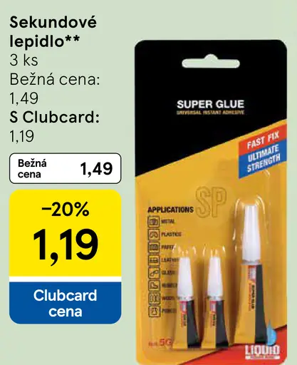 Super Glue sekundové lepidlo 3 ks