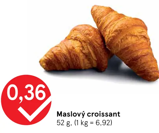 Tesco maslový croissant