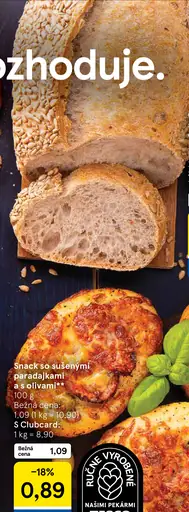 Snack so sušenými paradajkami a s olivami