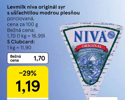 Lev milk niva originál syr s ušľachtilou modrou plesňou