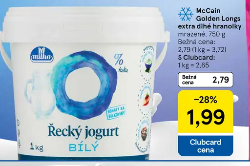 McCain Golden Longs extra dlhé hranolky mrazené