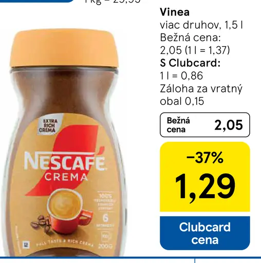 NESCAFÉ CLASSIC, instantná káva