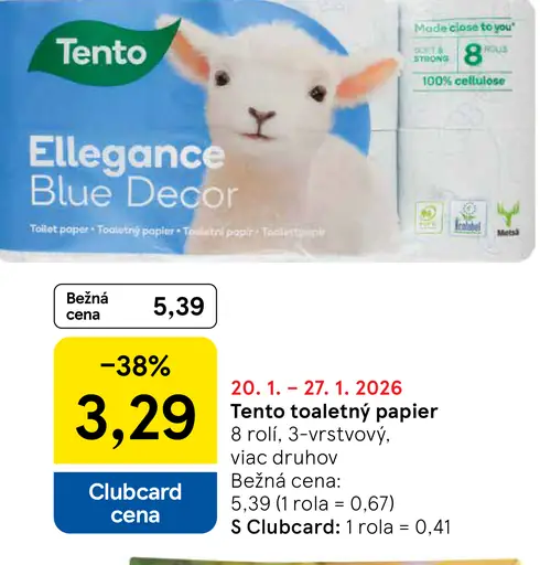 Tento Toaletný Papier Elegance Blue Decor