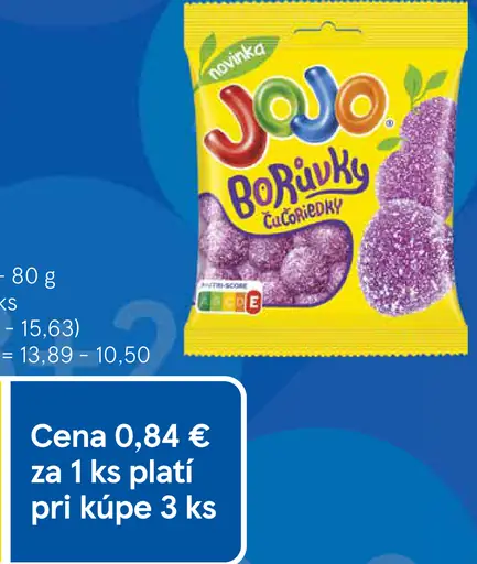 Jojo želatínové cukríky rôzne druhy