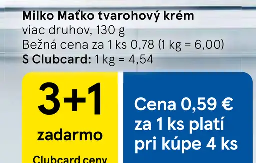 Milko Matko Tvarohový krém