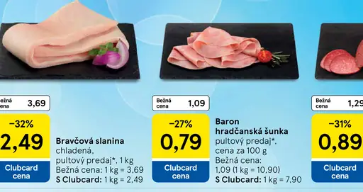 Bravčová slanina chladená
