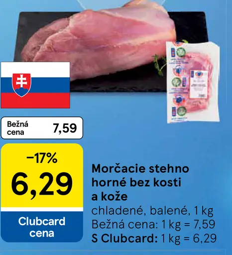 Morčacie stehno horné bez kosti a kože chladené balené