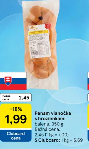 Penam Vianočka s hrozienkami