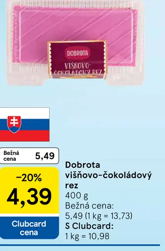 Dobrota višňovo-čokoládový rez