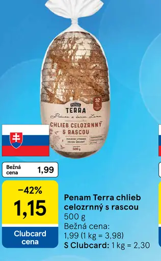 Penam Terra chlieb celozrnný s rascou