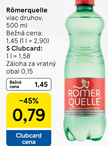 Römerquelle minerálna voda viac druhov