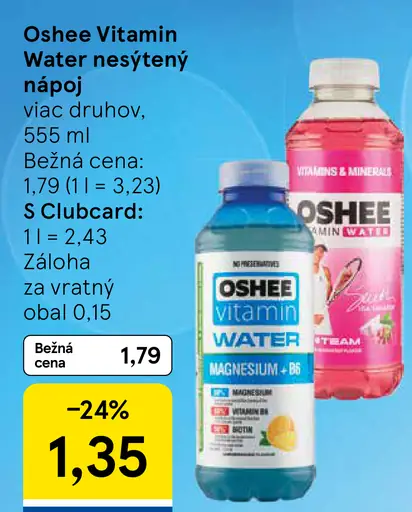 Oshee Vitamin Water nesýtený nápoj