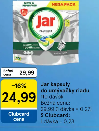 Jar kapsuly do umývačky riadu