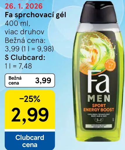 Fa Men sprchovací gél Sport Energy Boost
