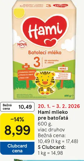 Hami batoľcie mlieko 3