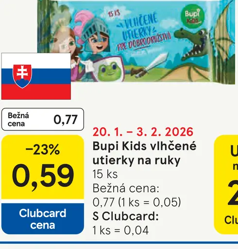 Bupi Kids Vlhčené utierky na ruky