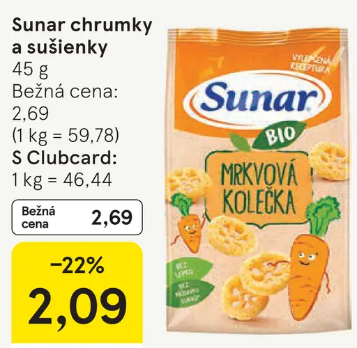 Sunar chrumky a sušienky