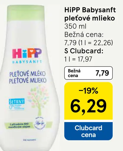 HiPP Babysanft pleťové mlieko