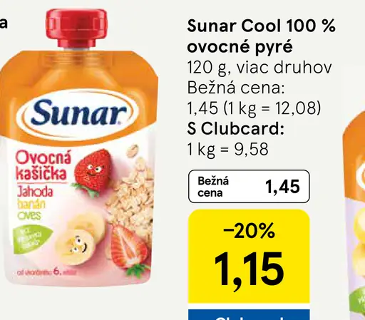 Sunar Cool 100 % ovocné pyré v kapsičke