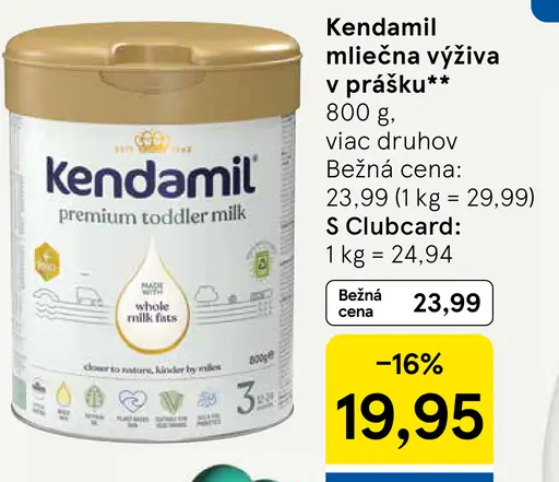 Kendamil mliečna výživa v prášku
