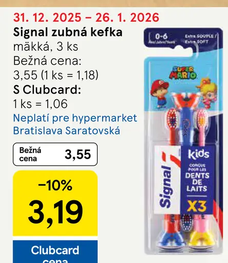Signal Detská zubná kefka extra mäkká