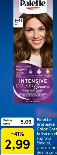 Palette Intensive Color Creme farba na vlasy nugát 6-65
