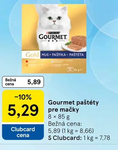 Gourmet jemná paštéta pre mačky
