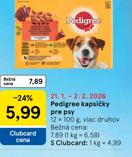 Pedigree kapsičky pre psy