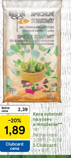 Kera substrát na výsev a množenie