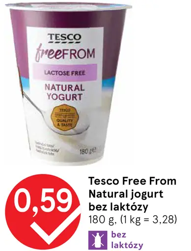 Tesco Free From Natural jogurt