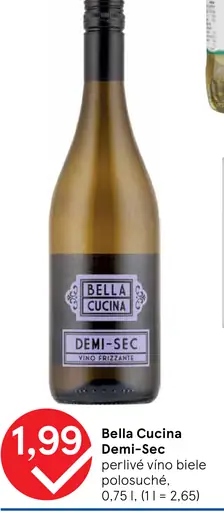 Bella Cucina Demi-Sec perlivé víno biele polosuché
